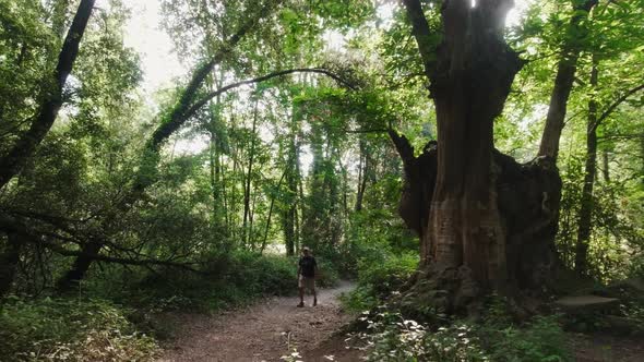 Enjoying the natural environment of the River Riells whilst hiking along the trails.