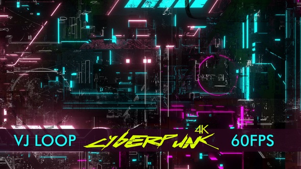 4k Cyberpunk Dark Vj Loop
