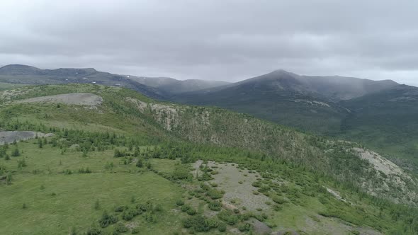 Aerial view of Nature and hills of Chukotka. 15