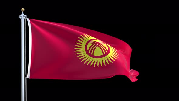 Kyrgyzstan Waving Flag