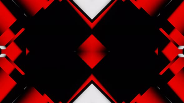 Red and Black Kaleidoscope Vj Loop Animation