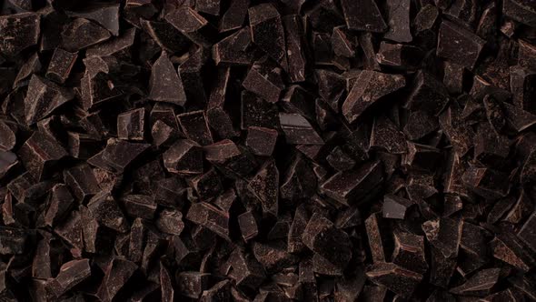 crushed dark chocolate top view
