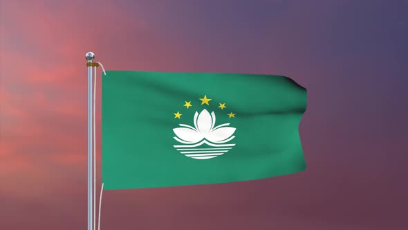 Macau Flag 4k