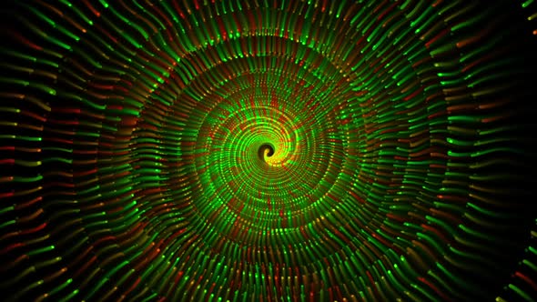 Abstract Spiral Colorful Moving Particles V42