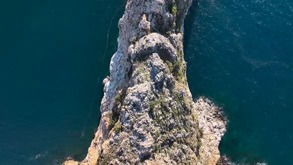 Alanya Castle Alanya Kalesi Aerial View 4K