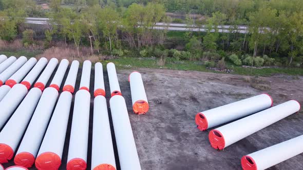 Wind Turbine tower components at manufacturer in Monroe Michigan