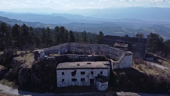 Aerial Shot Of Abandoned Buildings  