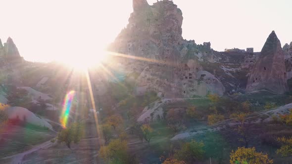 Cappadocia Rocks in Sunlight.