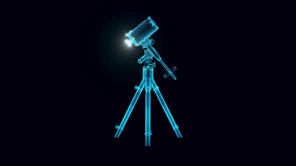 Telescope Hologram Rotating 4k