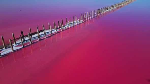 Flying Over Pink Salt Lake