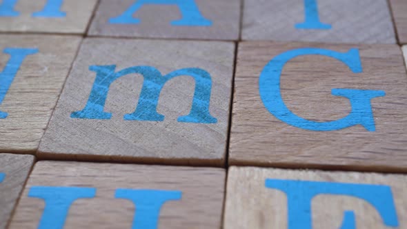 Wooden Cubes With English Alphabet Slider Shot