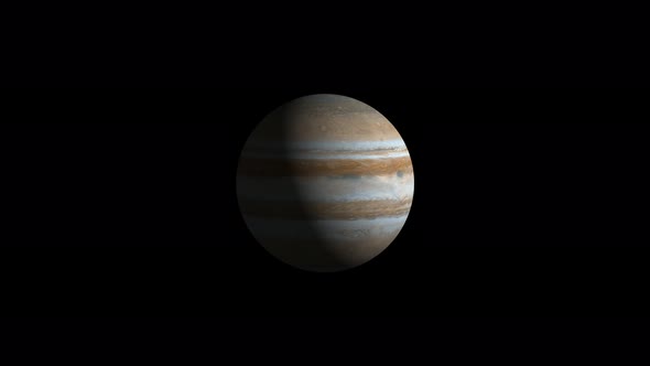 3d realistic rotated Jupiter planet