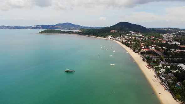 Beautiful high view of nature with sea ocean