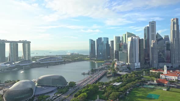 Time lapse of Building in Singapore city