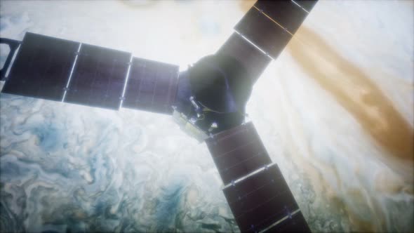Juno Sattelite Orbiting Jupiter alt