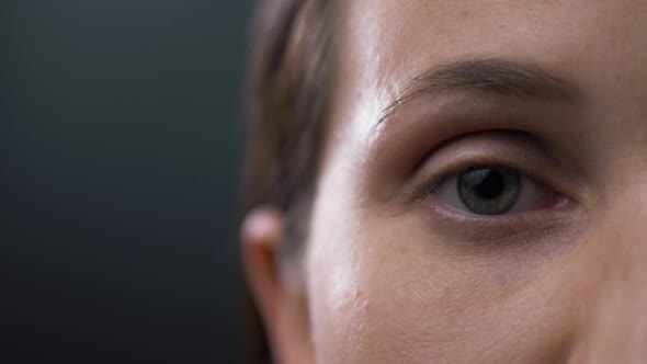 Closeup of Beautiful Woman Eye