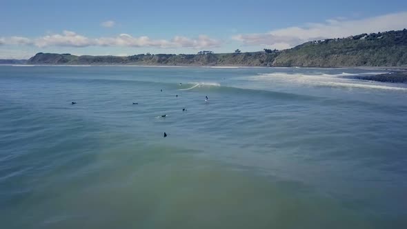 Surfers in New Zealand