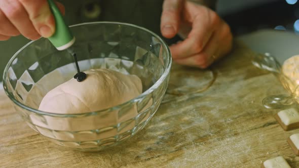 I Add Green Food Coloring to the Cake Fondant