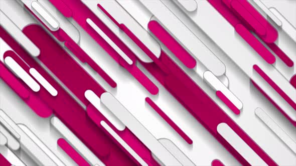 Pink And White Abstract Technology Stripes alt