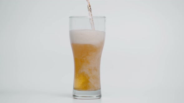 Slow Motion of Pouring Beer in Glass 1000 Fps