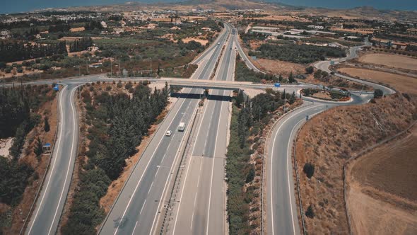 Multilevel Highway Countryside Picturesque Landscape