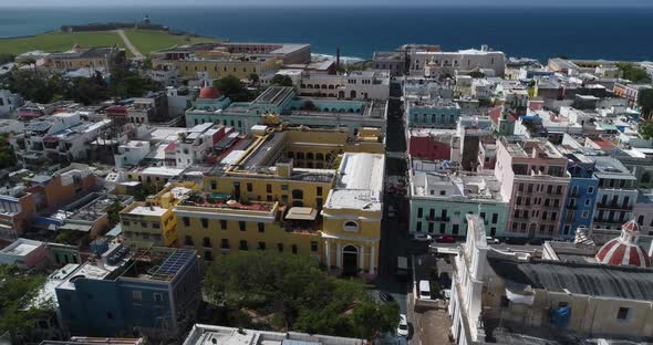 Old San Juan Drone Shot Puerto Rico El convento