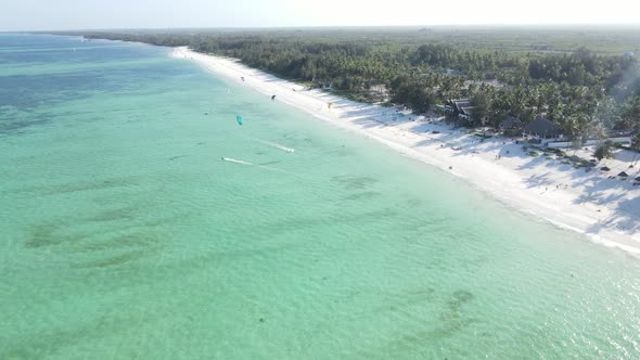 Ocean Near the Coast of Zanzibar Island Tanzania Slow Motion