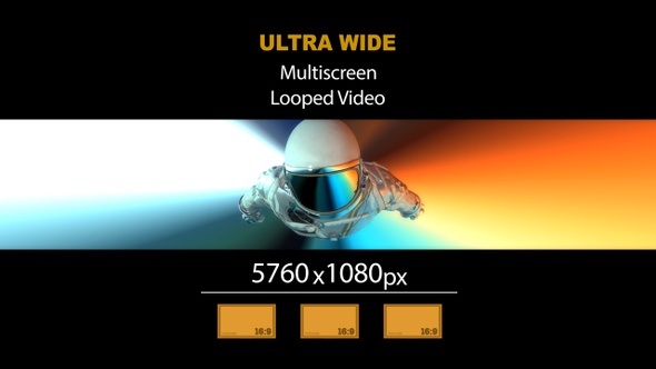 Ultra Wide HD Astronaut Flying Space 01