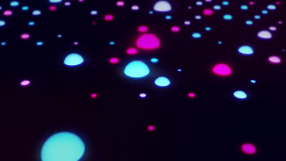 Vj Style Visual Of A Field Of Led Lights With Choreographed Changes Looping Seamlessly