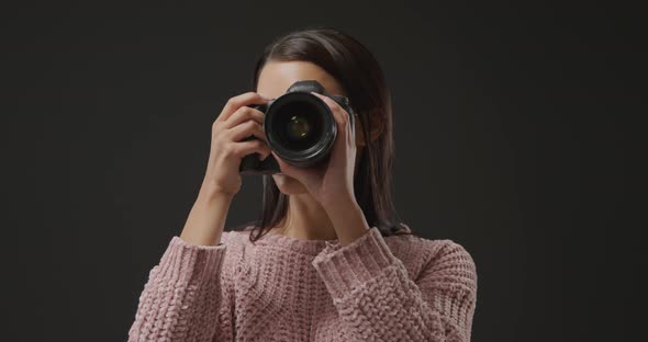 Woman using camera