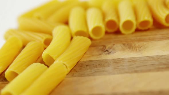 Close-up of penne and conchiglie pasta