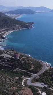 Sea Near the Coast  Aerial View of the Coastal Seascape