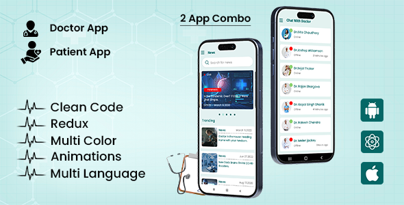 2 App Template | Doctor App | Patient App | React Native iOS/Android App Template