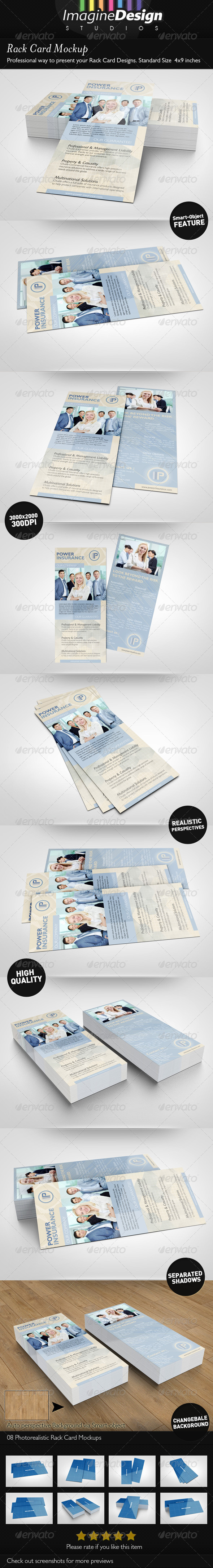 Download Rack Card Mockup Graphics Designs Templates From Graphicriver