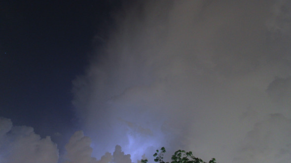 Lightning as Clouds Roll In