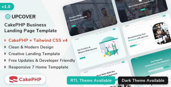 Upcover – CakePHP Business Landing Page Template – 0 Sold!