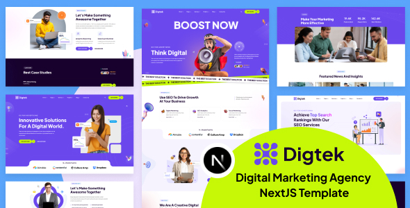 Digtek – Digital Marketing Agency React NextJS Template – 0 Sold!