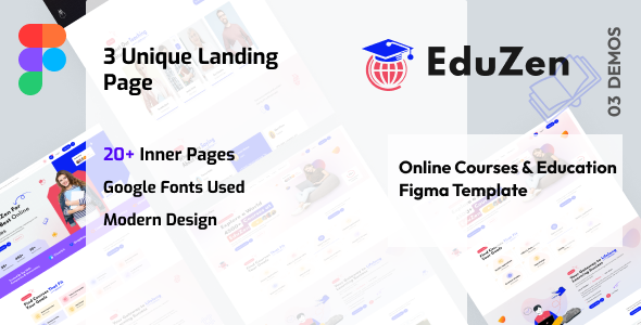 Eduzen – Online Courses & Education Figma Template – 0 Sold!