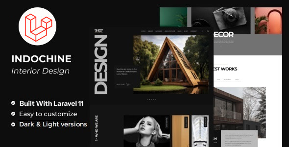 Indochine – Architecture and Interiors Laravel 11 Template – 0 Sold!