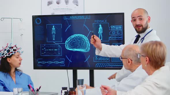 Nurse Testing New Innovation for Brain Scanning