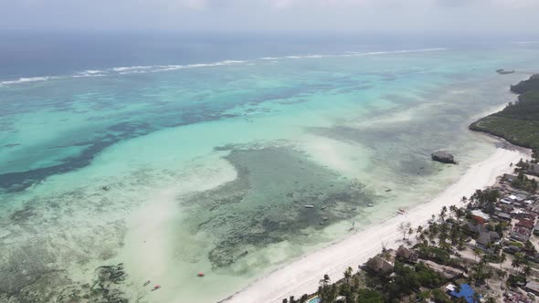 Ocean Near the Coast of Zanzibar Island Tanzania Slow Motion