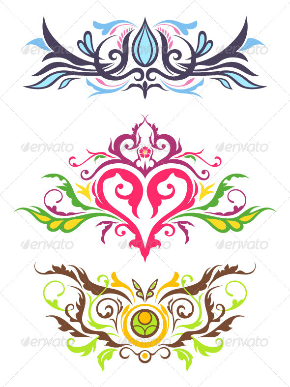 vector batik motif bunga cdr