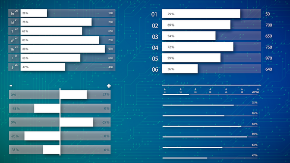 Infographics Chart Pack With Alpha Channel