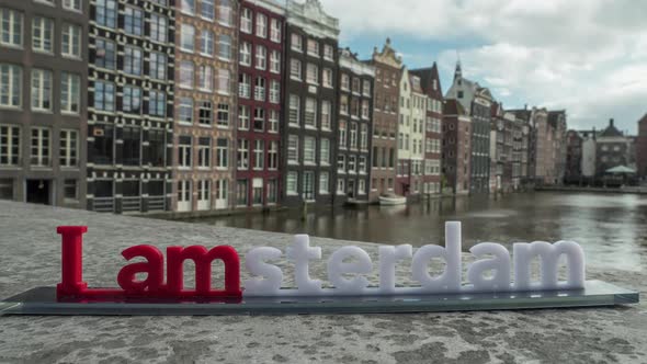 Timelapse of City and I Amsterdam Slogan