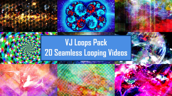 Moving Geometric Shape Madness VJ Loop Pack - 20 Loops