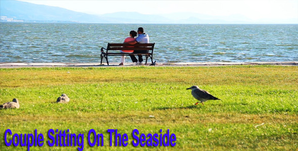 Couple Sitting On The Seaside