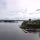 Oslo Norway Lindøya summer aerial drone shot 4k - VideoHive Item for Sale