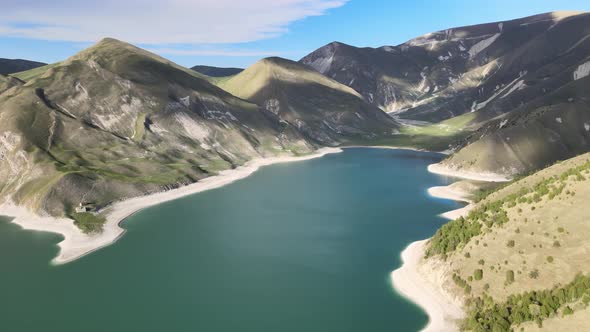 Top View of a Mountain Lake