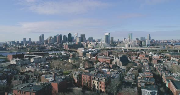 Aerial Shot of Boston Massachusetts