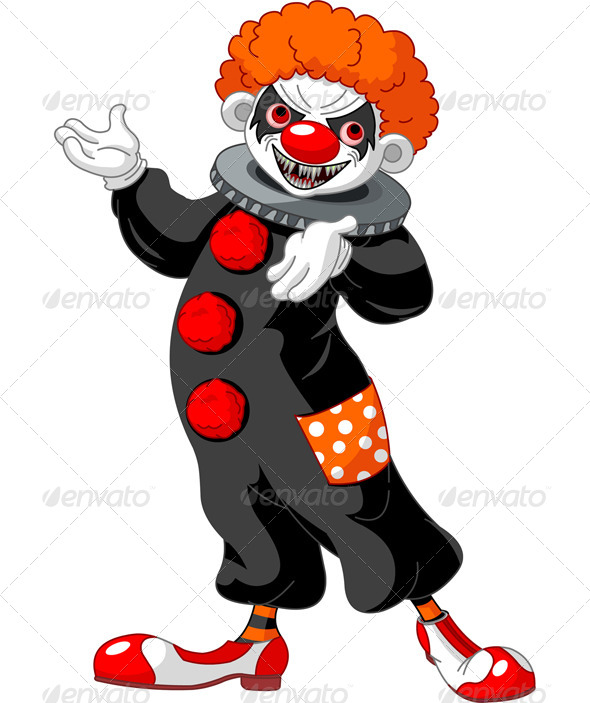 Halloween Clown Presenting